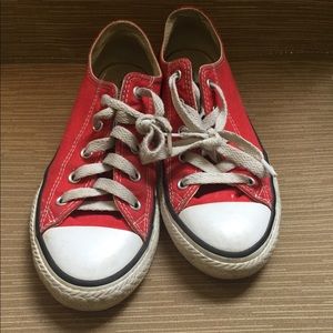 Red converse sneakers